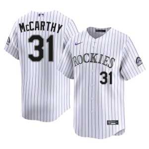 Mens White Jake McCarthy COL Rocks Replica #31 Jerseys 645219-431 - Image 1