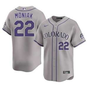 Men's Mickey Moniak Gray 2026 #22 The Rox Jerseys 409032-758 - Image 1