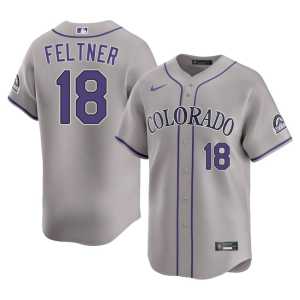 Men's Stitched #18 Rox Gray Ryan Feltner Jersey 836527-181 - Image 1