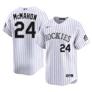 Mens #24 Official White The Rox Ryan McMahon Jersey 689004-438 - Image 1