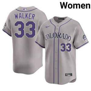 Women's The Rox New Gray #33 Larry Walker Jersey 250237-738 - Image 1