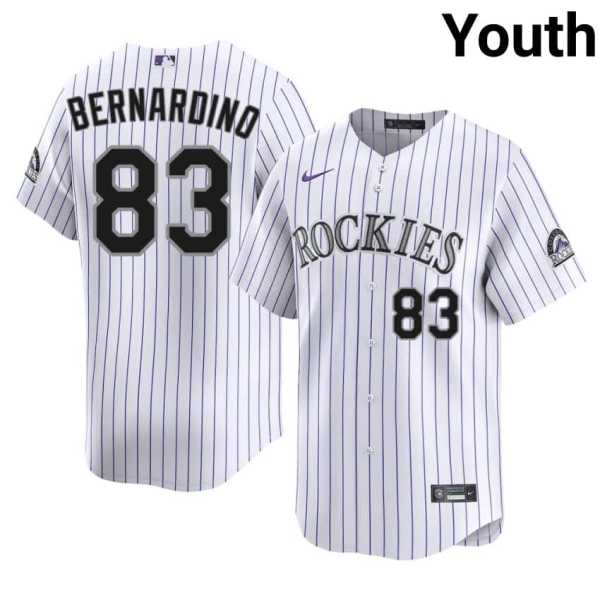 Youth20202620Brennan20Bernardino20colorado20rockies20baseball20white20jersey.jpg