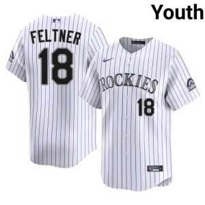 Youth Rocks White Ryan Feltner #18 Limited Jerseys 936579-959 - Image 1