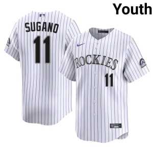 Youth COL Official White #11 Tomoyuki Sugano Jerseys 368075-358 - Image 1