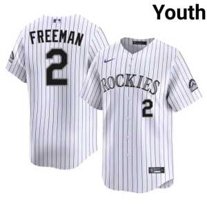 Youth Authentic White #2 COL Rocks Tyler Freeman Jerseys 621826-446 - Image 1