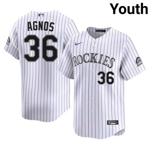 Youth20202620Zach20Agnos20colorado20rockies20baseball20white20jersey.jpg